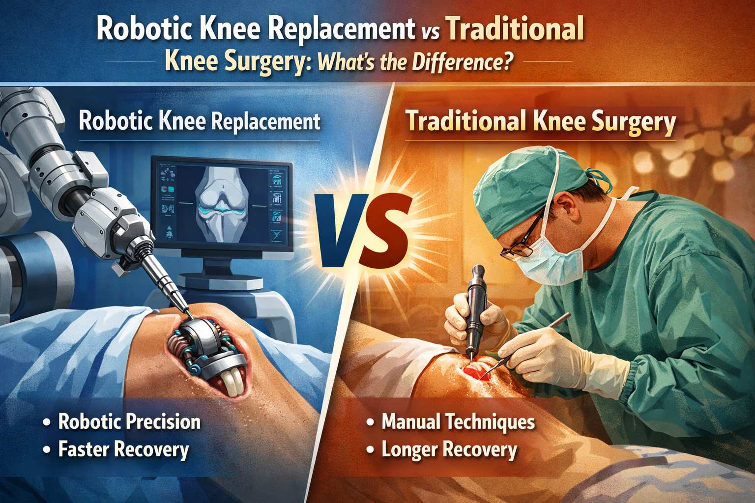 Robotic vs Traditional Knee Surgery